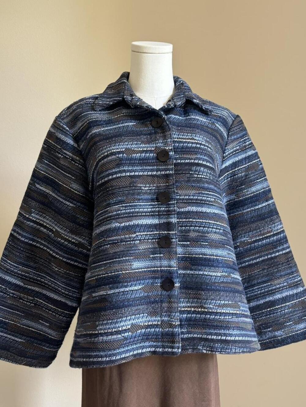 Woven Cotton Multicolor Tapestry Jacket - Picture 4 of 8